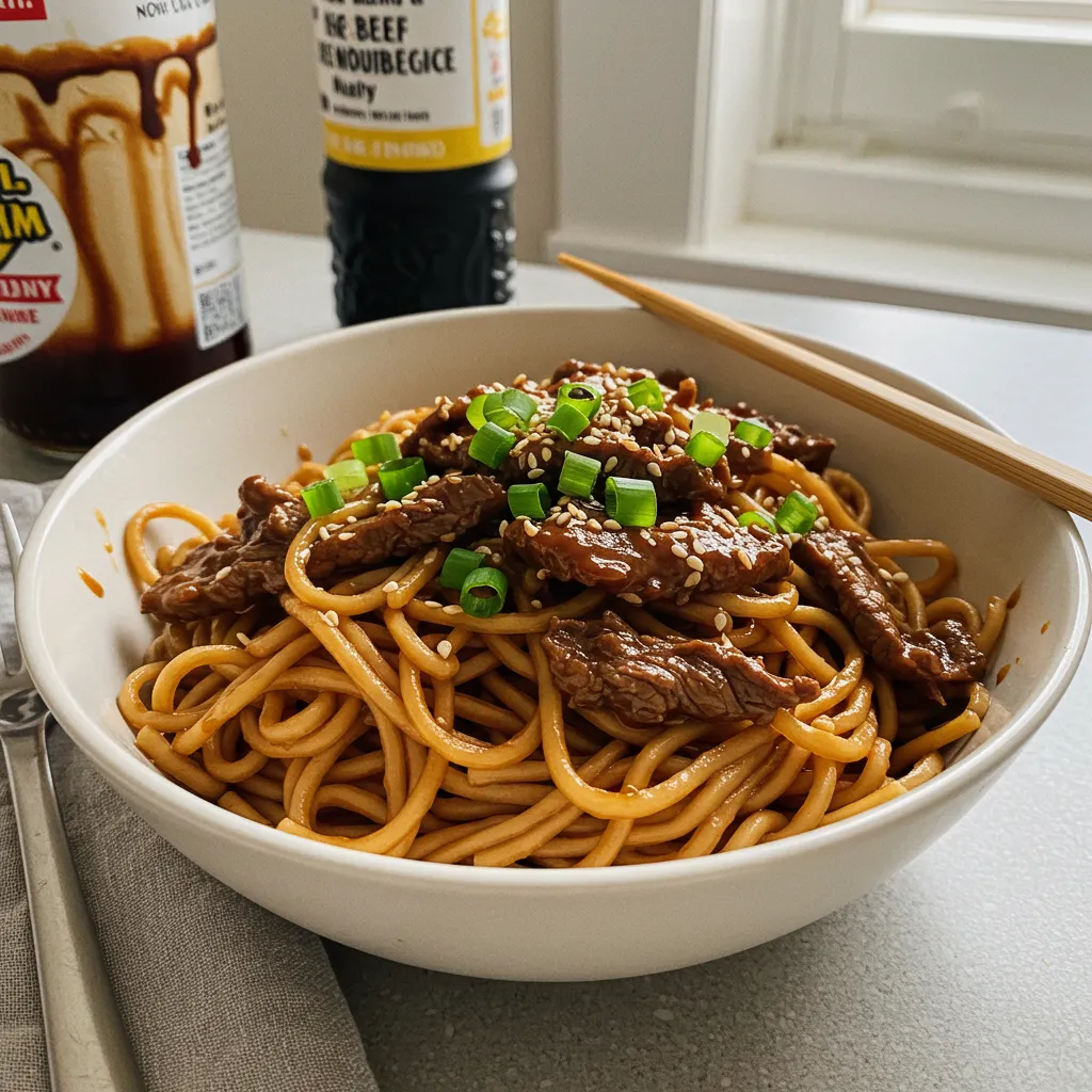 The Ultimate Hoisin Beef Noodles: Rich Savory Asian Comfort in Every Slurp - secondary view
